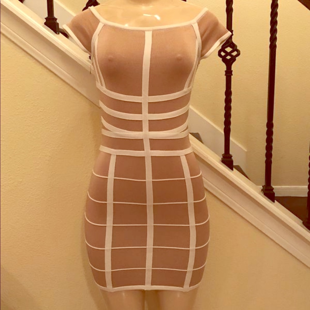 Nude spandex dress